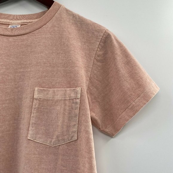 Velva Sheen Men's Short Sleeve Pocket T-Shirt Pink Slub Jersey Tee sz S NWOT - Picture 3 of 6